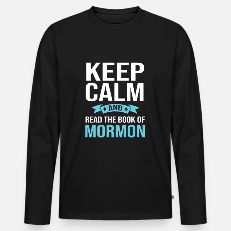 Mormonen - Männer Premium Bio Langarmshirt - Schwarz
