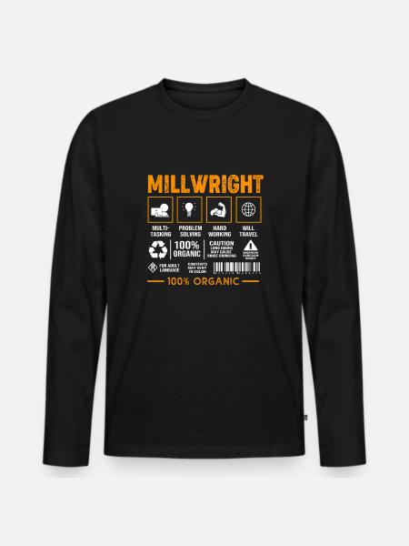 Locksmith Mechanic Mechanical Engineering CNC - Men's Premium Organic Long Sleeve Shirt - black