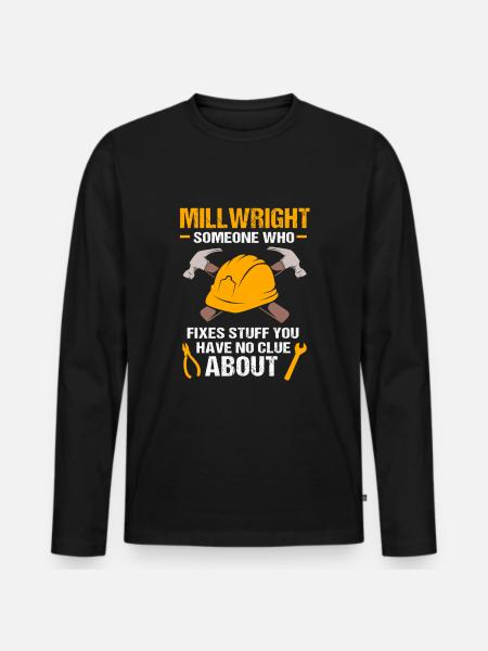 CNC Mechanic Mechanical Engineer Locksmith - Men's Premium Organic Long Sleeve Shirt - black