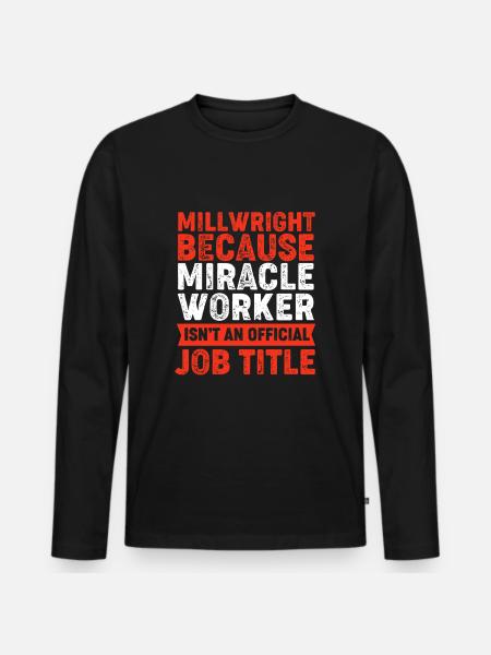 Mechanic Mechanical Engineering CNC Fitter - Men's Premium Organic Long Sleeve Shirt - black