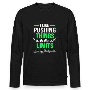 math math - Men's Premium Organic Long Sleeve Shirt - black - Front - Nico (187cm)