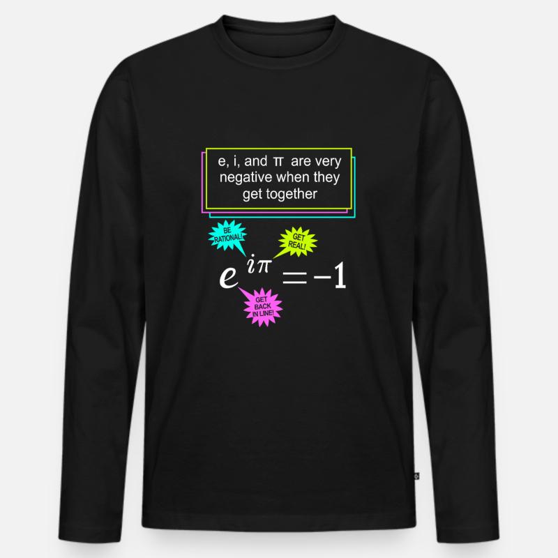 Mathematician Math Mathematical Mathematics - Men's Premium Organic Long Sleeve Shirt - black