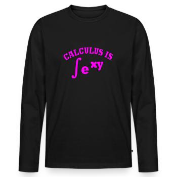 Mathématiques Mathématiques - T-shirt manches longues Premium bio Homme - noir - Devant - Nico (187cm)