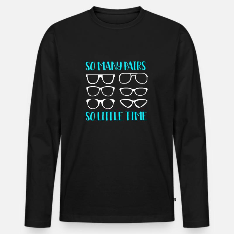 Optiker Augenarzt Optik - Männer Premium Bio Langarmshirt - Schwarz