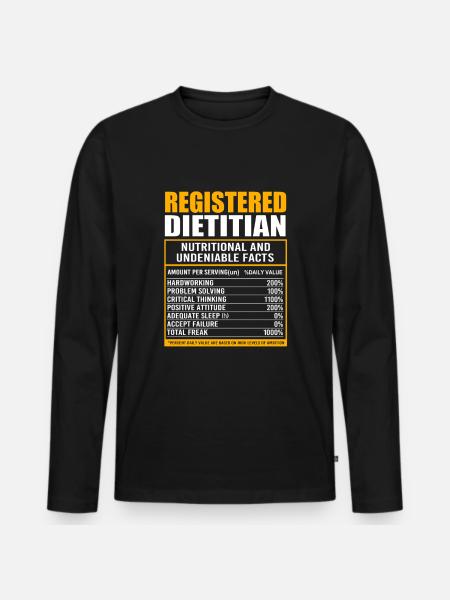 Dietician Diet - Men's Premium Organic Long Sleeve Shirt - black