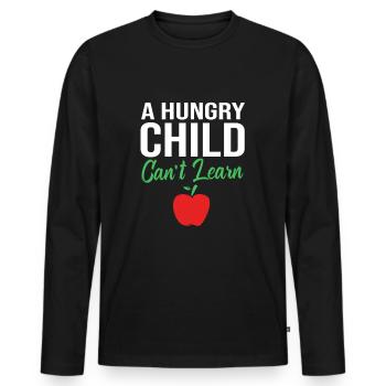 Diet Dietician - Men's Premium Organic Long Sleeve Shirt - black - Front - Nico (187cm)