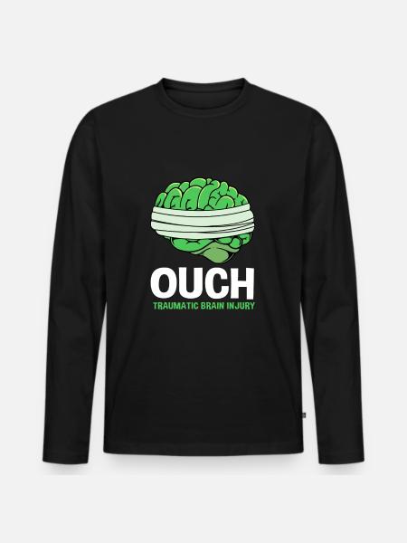 Schädel-Hirn-Trauma Schädelhirntrauma Autounfall - Männer Premium Bio Langarmshirt - Schwarz