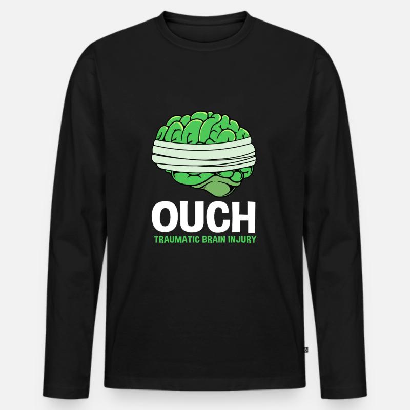 Schädel-Hirn-Trauma Schädelhirntrauma Autounfall - Männer Premium Bio Langarmshirt - Schwarz