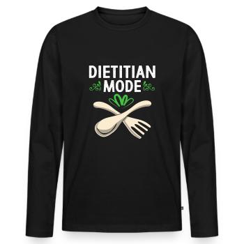 Alimentation Nutrition alimentaire - T-shirt manches longues Premium bio Homme - noir - Devant - Nico (187cm)