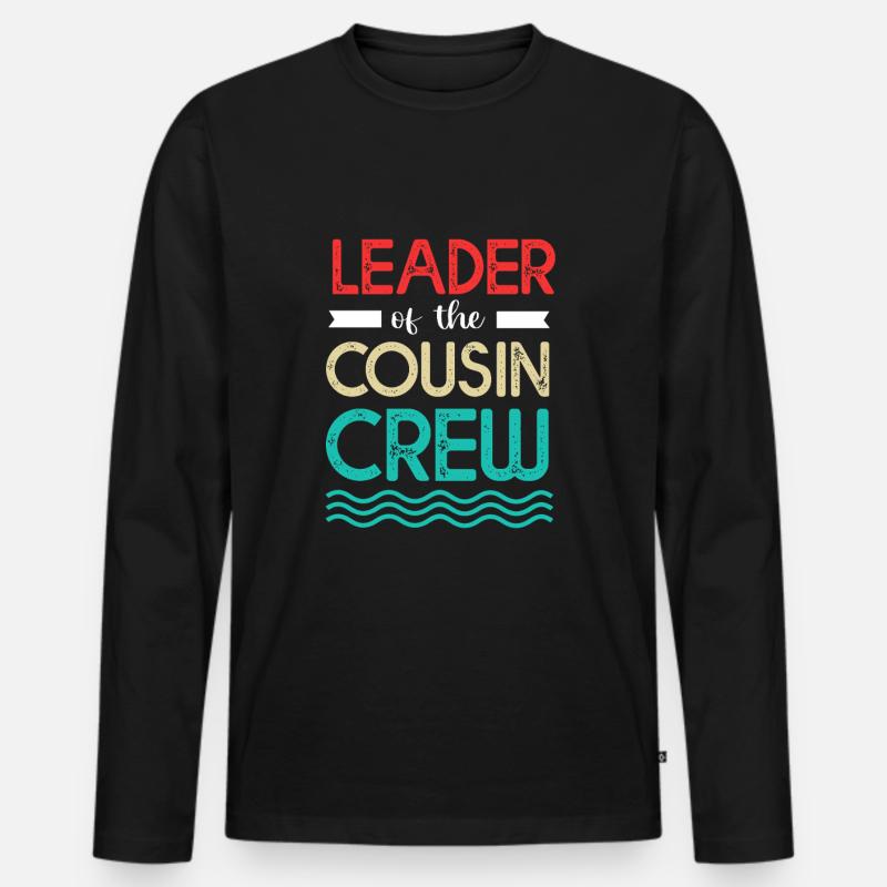 Cousin Crew - Männer Premium Bio Langarmshirt - Schwarz