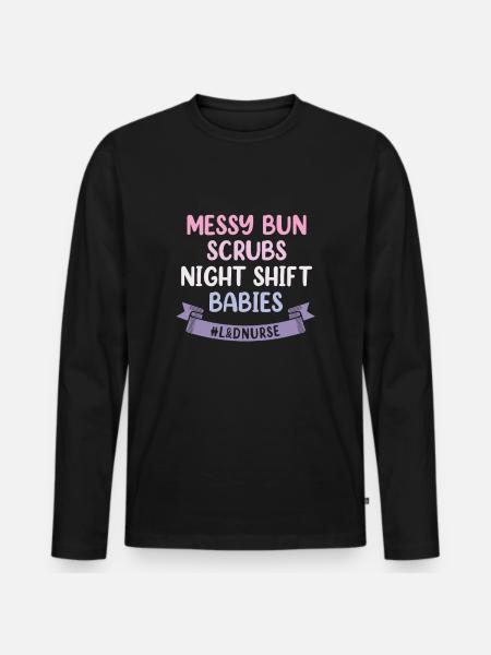 Entbindung Hebamme - Männer Premium Bio Langarmshirt - Schwarz