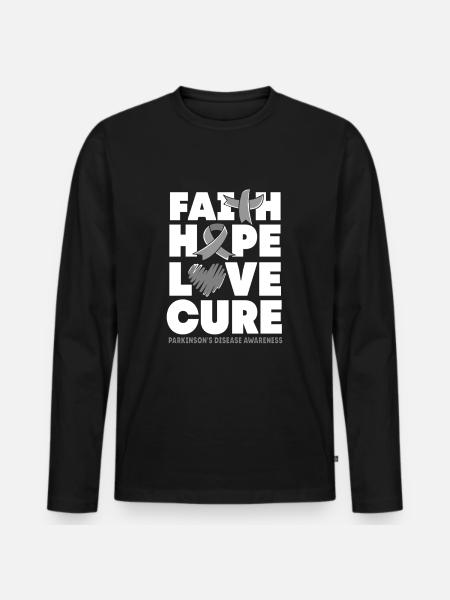 Parkinson's disease - Men's Premium Organic Long Sleeve Shirt - black