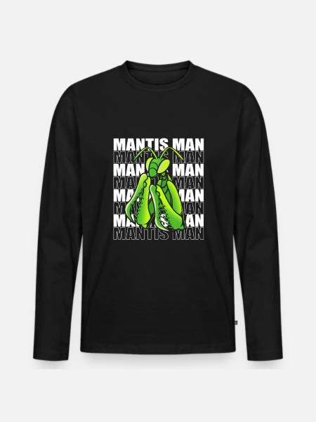 Gottesanbeter Gottesanbeterin Mantis - Männer Premium Bio Langarmshirt - Schwarz