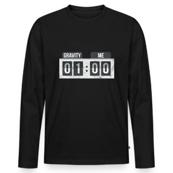 Armbruch Beinbruch Gips lustiger Spruch Geschenk - Männer Premium Bio Langarmshirt - Schwarz - Vorne - Nico (187cm)