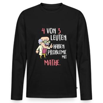 Lustiger Spruch - Männer Premium Bio Langarmshirt - Schwarz - Vorne - Nico (187cm)