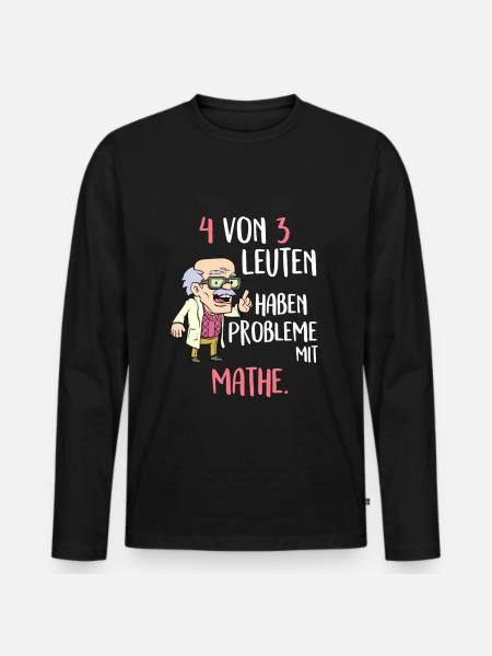 Lustiger Spruch - Männer Premium Bio Langarmshirt - Schwarz