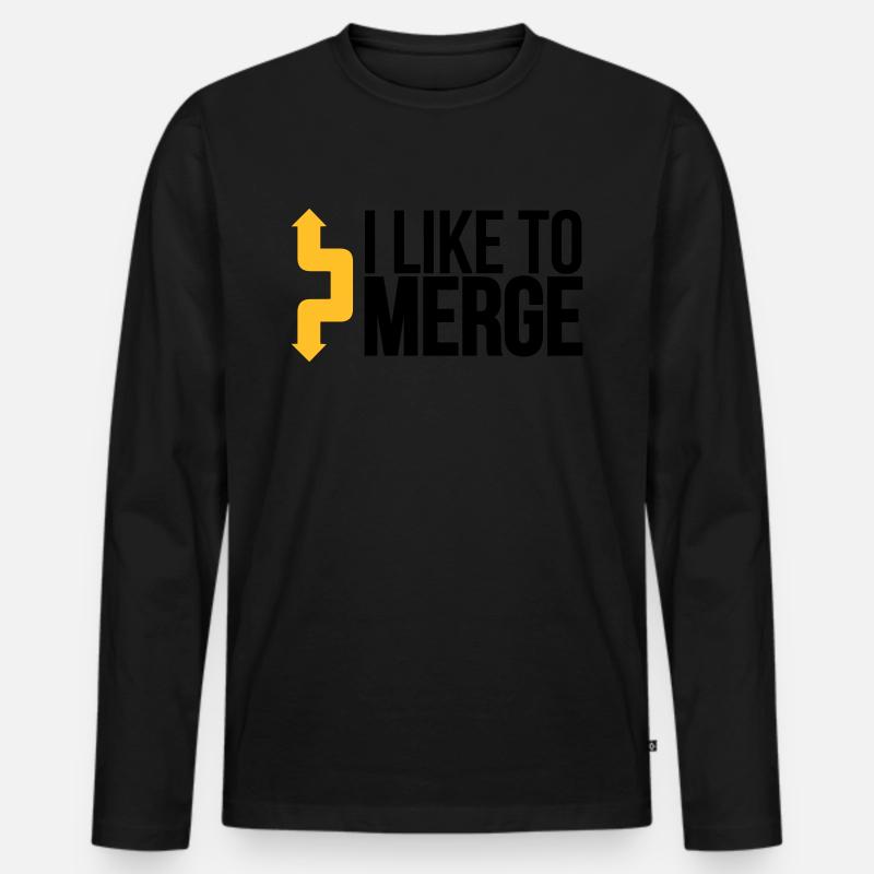merge_hero4_2f - Männer Premium Bio Langarmshirt - Schwarz