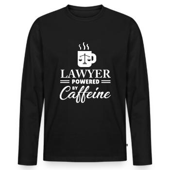 Rechtsanwalt Rechtsanwalt Anwalt Advokat Kaffee Geschenk - Männer Premium Bio Langarmshirt - Schwarz - Vorne - Nico (187cm)
