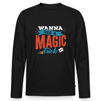 Magiciens Magicien Magicien Magicien Cadeau de sorcellerie - T-shirt manches longues Premium bio Homme - noir - Devant - Nico (187cm)