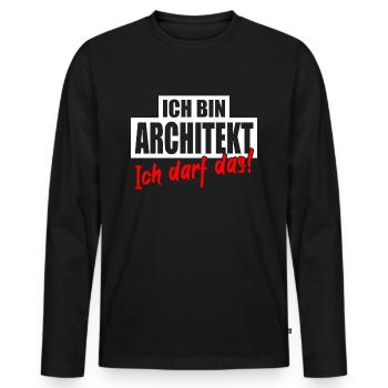 Architekt Architektur Lustig Spruch Humor - Männer Premium Bio Langarmshirt - Schwarz - Vorne - Nico (187cm)