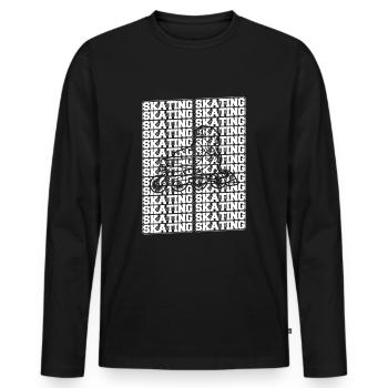 Inline Skates Inline Skating Roller Skates Gift - Men's Premium Organic Long Sleeve Shirt - black - Front - Nico (187cm)