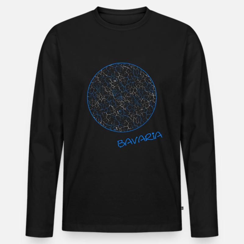 Kreis Bavaria - Männer Premium Bio Langarmshirt - Schwarz