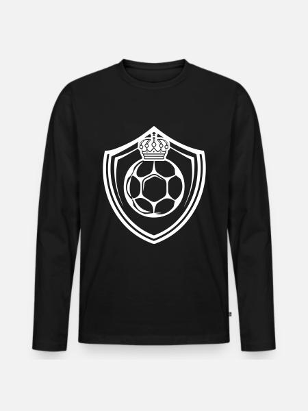 Soccer Logo Shield Team - Men's Premium Organic Long Sleeve Shirt - black