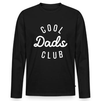 Cool Dads Club, Pregnancy Announcement Cool Dad - Männer Premium Bio Langarmshirt - Schwarz - Vorne - Nico (187cm)