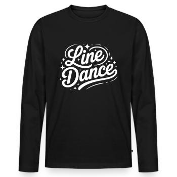 La danse en ligne : mon hobby - ma passion - mon truc - T-shirt manches longues Premium bio Homme - noir - Devant - Nico (187cm)
