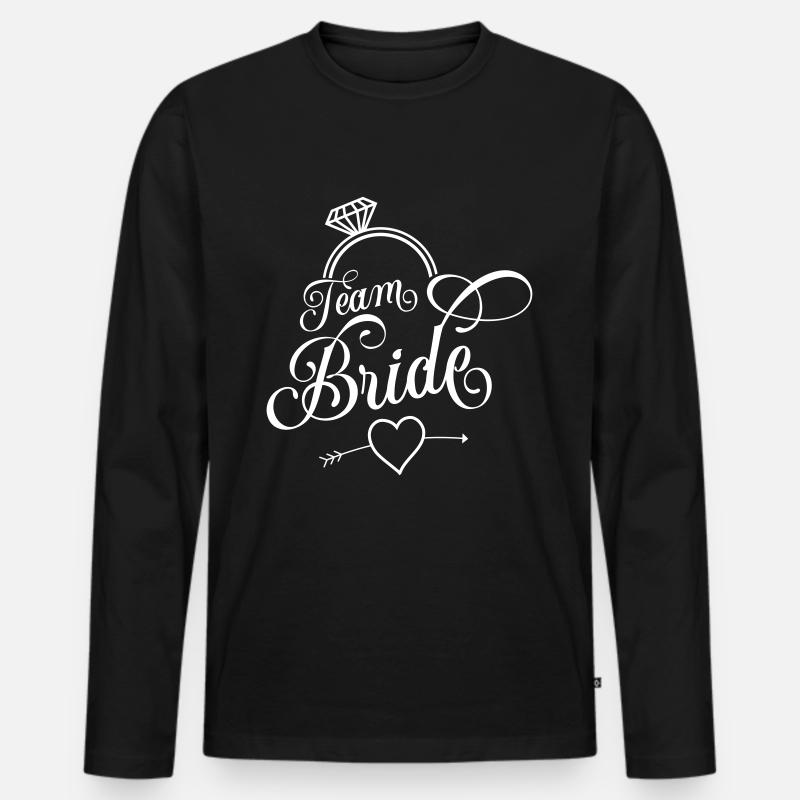 braut team ring - Männer Premium Bio Langarmshirt - Schwarz
