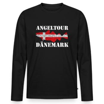 Fishing trip Denmark - Men's Premium Organic Long Sleeve Shirt - black - Front - Nico (187cm)