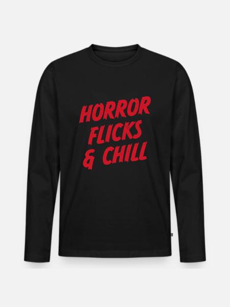 Films d’horreur et frisson - T-shirt manches longues Premium bio Homme - noir