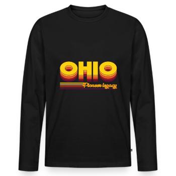 cool Ohio USA states design - Men's Premium Organic Long Sleeve Shirt - black - Front - Nico (187cm)