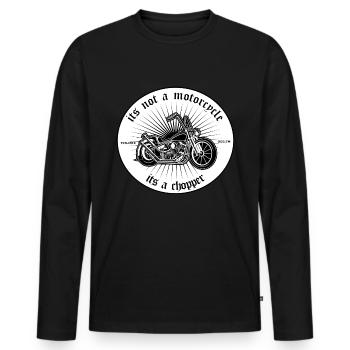 Ce n'est pas une moto c'est un chopper - chopper - T-shirt manches longues Premium bio Homme - noir - Devant - Nico (187cm)