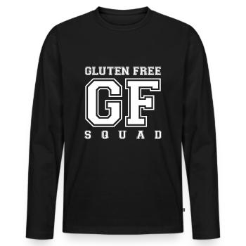 SQUAD SANS GLUTEN (w) - T-shirt manches longues Premium bio Homme - noir - Devant - Nico (187cm)
