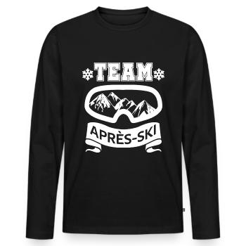 Apres Ski Team - Männer Premium Bio Langarmshirt - Schwarz - Vorne - Nico (187cm)