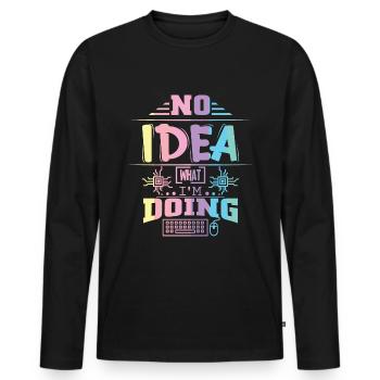 Software Engineering EDV Software Entwickler - Männer Premium Bio Langarmshirt - Schwarz - Vorne - Nico (187cm)