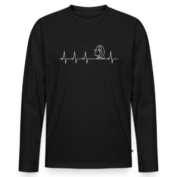 I love West coast swing - Men's Premium Organic Long Sleeve Shirt - black - Front - Nico (187cm)