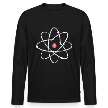 Physique Atome - T-shirt manches longues Premium bio Homme - noir - Devant - Nico (187cm)