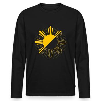 Philippinisch Philippinen - Männer Premium Bio Langarmshirt - Schwarz - Vorne - Nico (187cm)