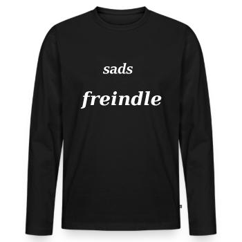 bayerisch friedlich nett freundlich - Männer Premium Bio Langarmshirt - Schwarz - Vorne - Nico (187cm)