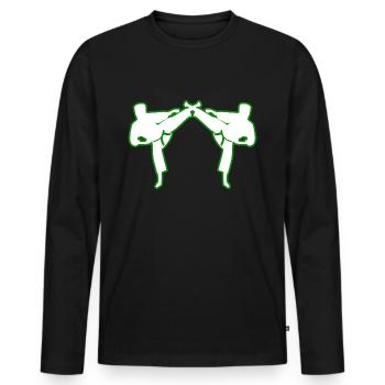 Karaté Temps Libre Cadeau Karatéka - T-shirt manches longues Premium bio Homme - noir - Devant - Nico (187cm)