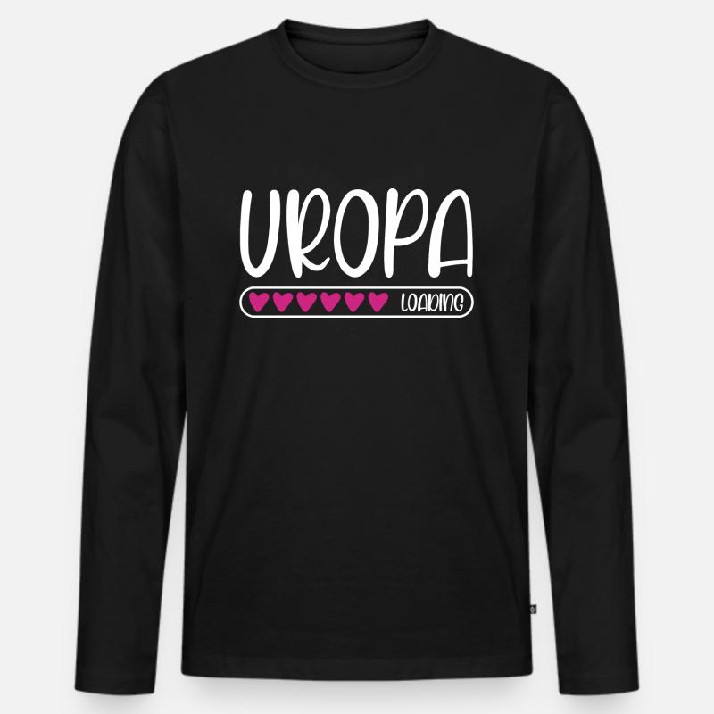 Uropa loading - Männer Premium Bio Langarmshirt - Schwarz