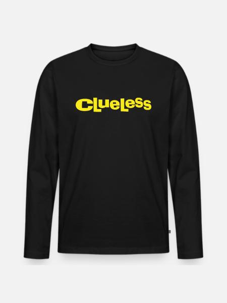 Clueless Classic Logo - Men's Premium Organic Long Sleeve Shirt - black