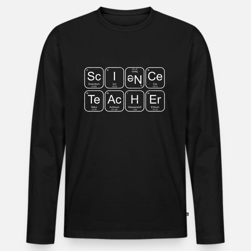 Enseignant Chimie Science Enseignant Éléments - T-shirt manches longues Premium bio Homme - noir