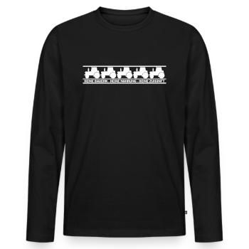 Keine Bauern Keine Nahrung Keine Zukunft - Protest - Männer Premium Bio Langarmshirt - Schwarz - Vorne - Nico (187cm)