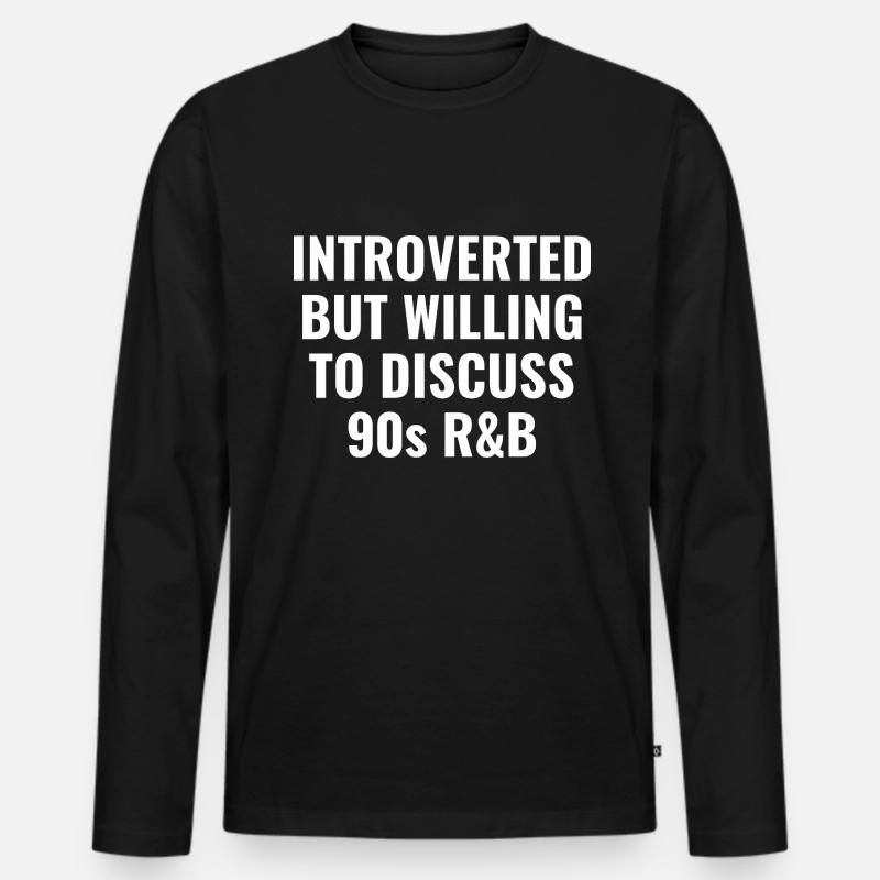 90er Jahre 90s Retro Geschenk - Männer Premium Bio Langarmshirt - Schwarz