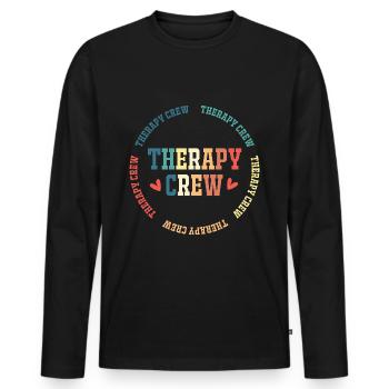 Physiotherapy Physiotherapy Physiotherapist - Men's Premium Organic Long Sleeve Shirt - black - Front - Nico (187cm)