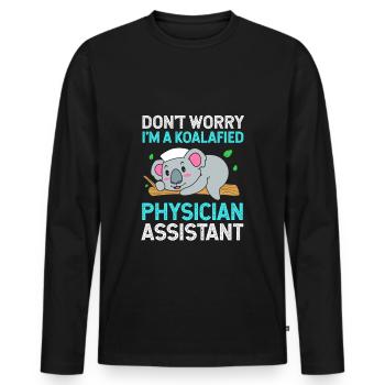 MFA PA Physician Assistant Nursing Physician Assistant - Men's Premium Organic Long Sleeve Shirt - black - Front - Nico (187cm)