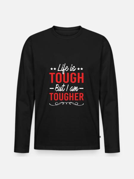 Workaholic Sayings - Men's Premium Organic Long Sleeve Shirt - black